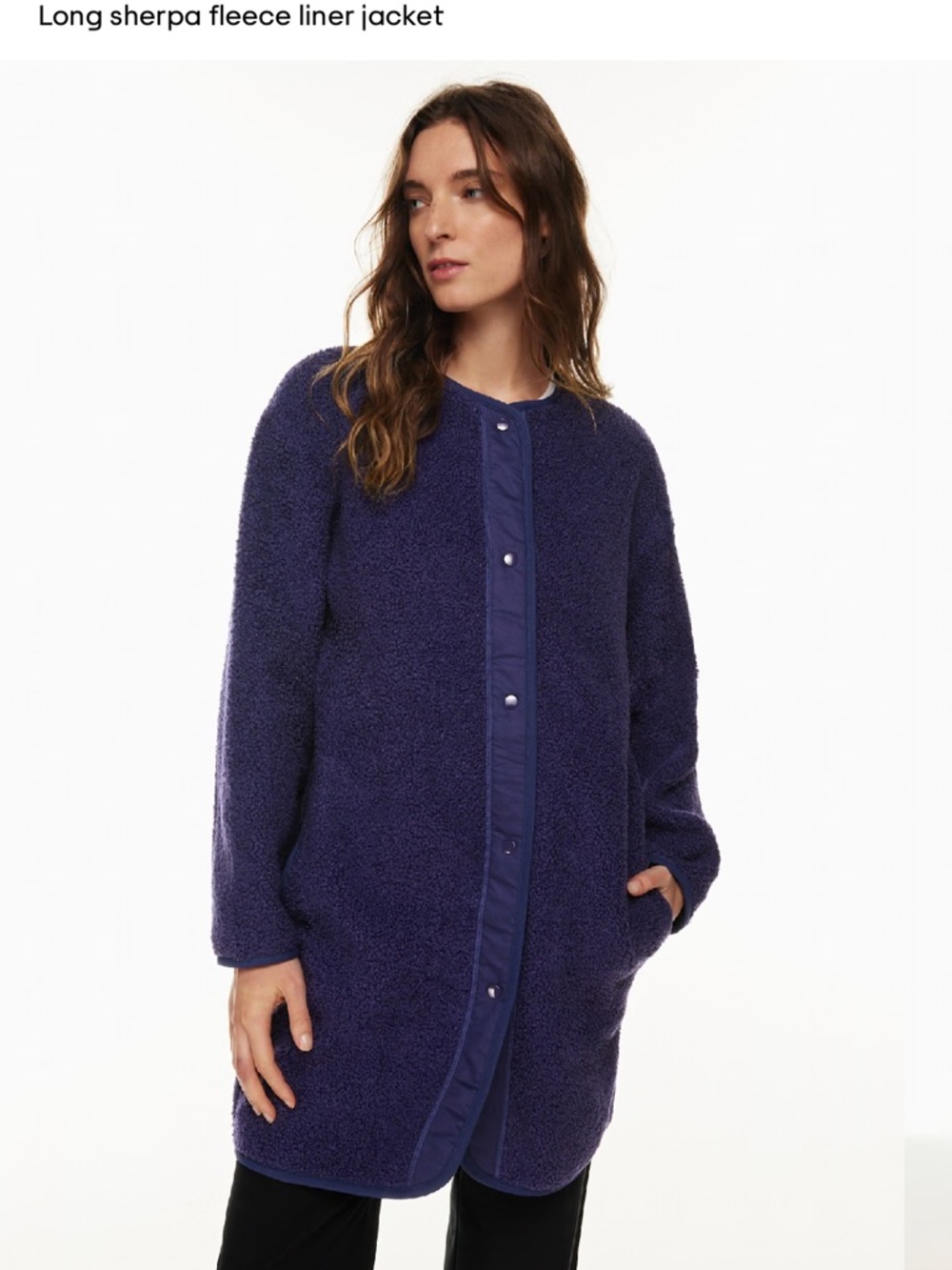 Wilfred Purple Teddy Sherpa Long Coat